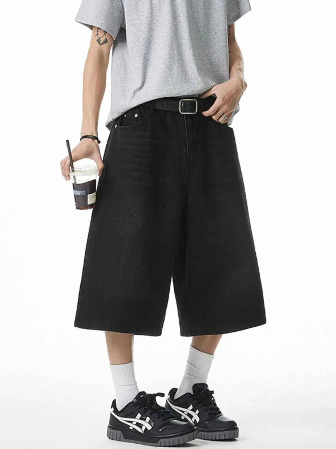 Men's Plus Size Pocketed Denim Shorts